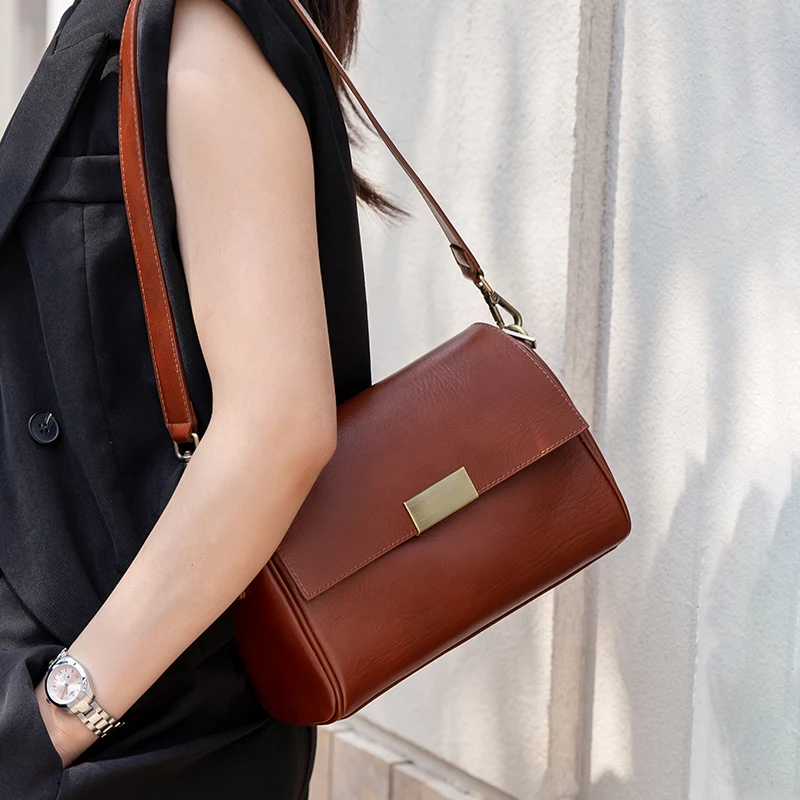 Luxury Bags Wholesale - Cow Leather Women's Shoulder Bag Crossbody