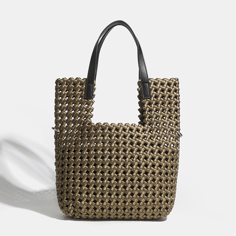 Luxury Bags Medium Size - Luxury Neoprene Woven Tote Handbag Medium