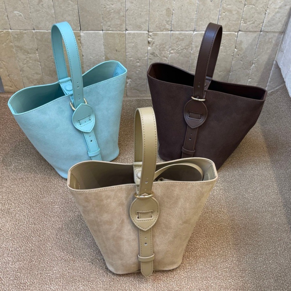 Bucket Bag Suede - Suede Bucket Bag High-end Sense Retro