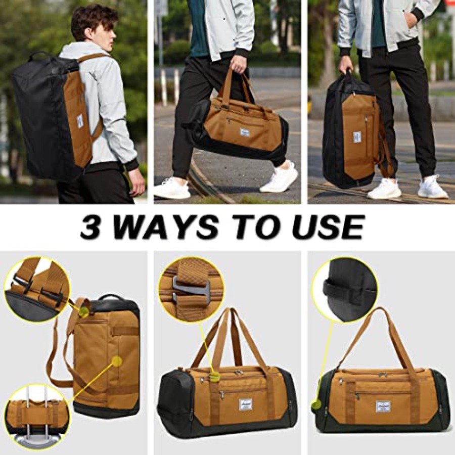 Travel Duffle Bag for men 40L  - đánh giá và giá Weekender Bag Duffle