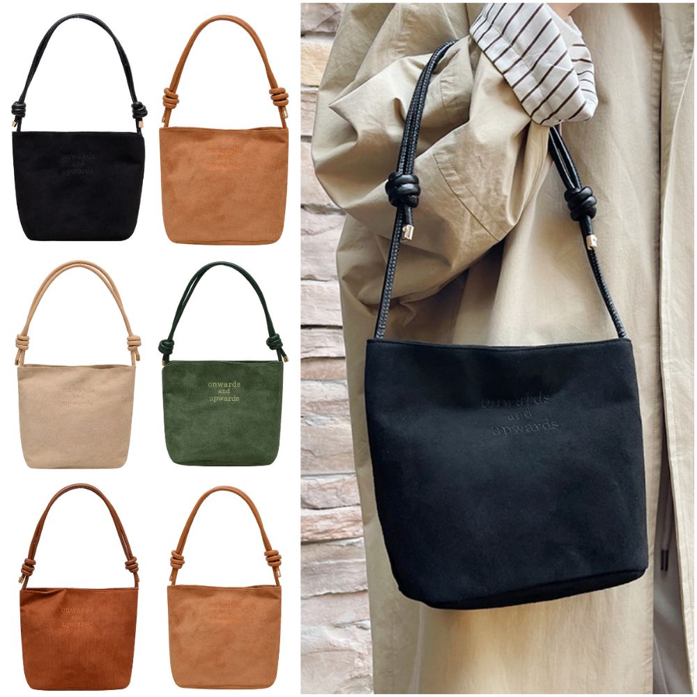 Portable Suede Shoulder Bag La - đánh giá và giá Bucket Bag Suede