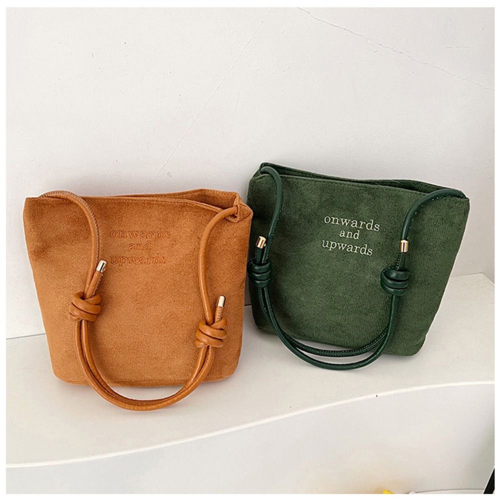 Portable Suede Shoulder Bag La - đánh giá và giá Bucket Bag Suede