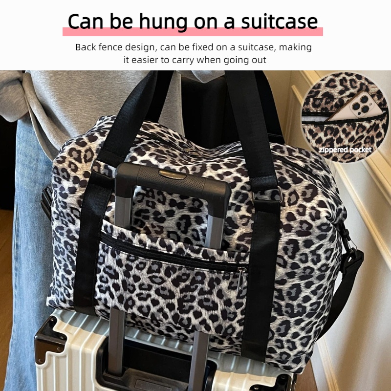Leopard Printing Travel Duffel - đánh giá và giá Weekender Bag Duffle