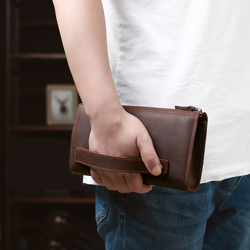 Men's Clutches Long Handbag Bu - đánh giá và giá Wristlet Wallet Zipper
