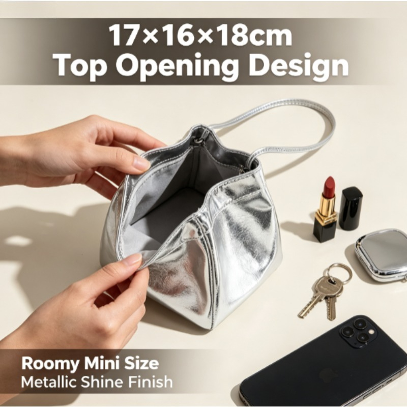 New Mirror‑Finish Bucket Bag,  - đánh giá và giá Bucket Bag Suede