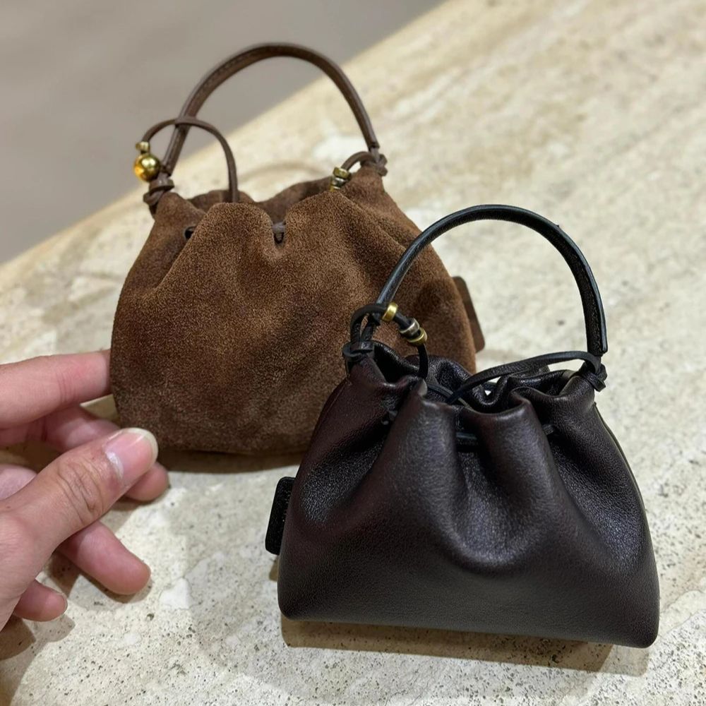 Chinese Retro Mini Crossbody B - đánh giá và giá Bucket Bag Suede