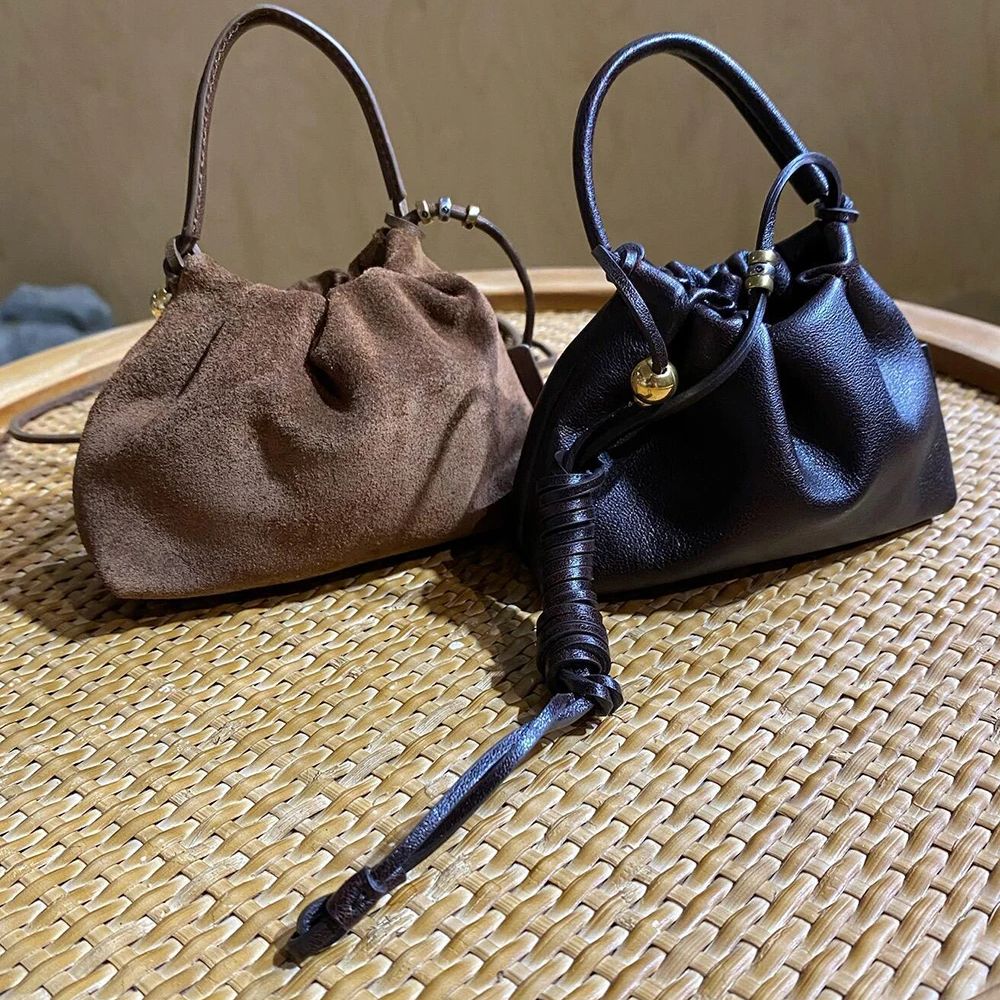 Chinese Retro Mini Crossbody B - đánh giá và giá Bucket Bag Suede
