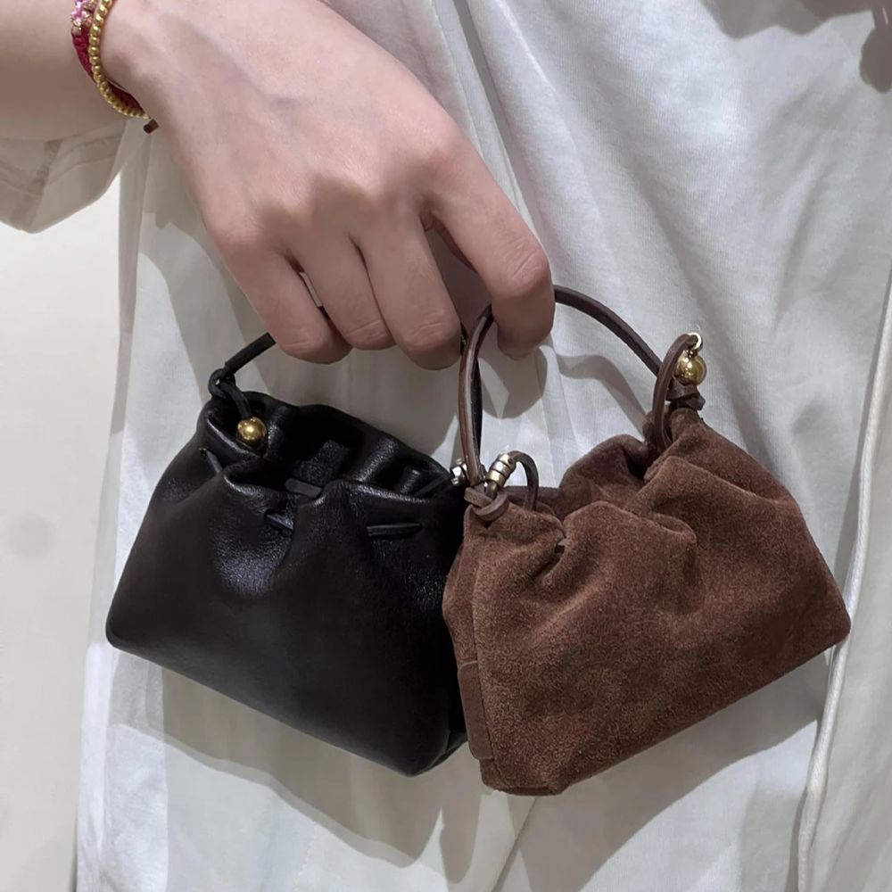 Chinese Retro Mini Crossbody B - đánh giá và giá Bucket Bag Suede