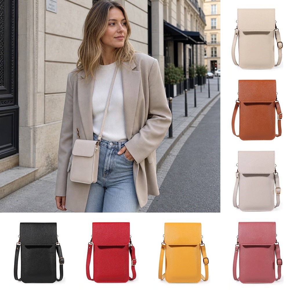 PU Leather Touch Screen Phone  - đánh giá và giá Wristlet Wallet Zipper