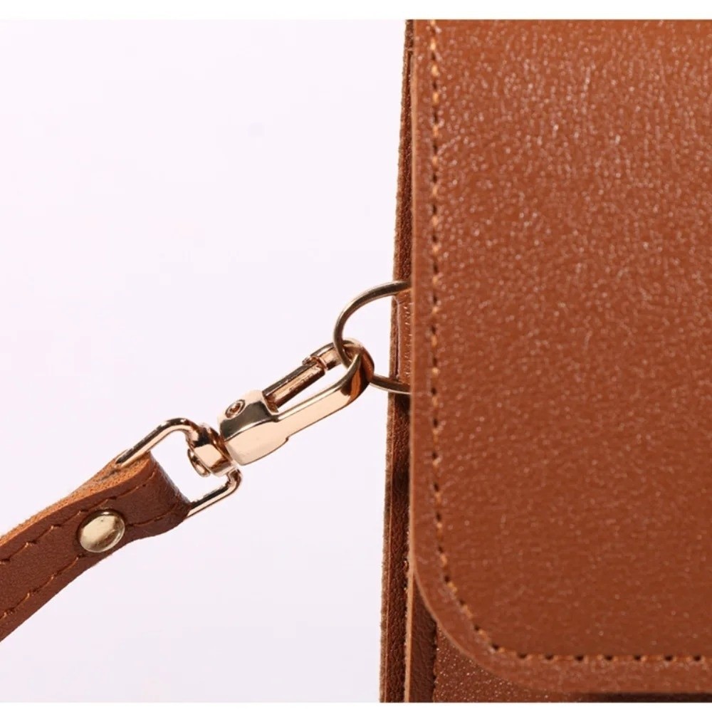 PU Leather Touch Screen Phone  - đánh giá và giá Wristlet Wallet Zipper