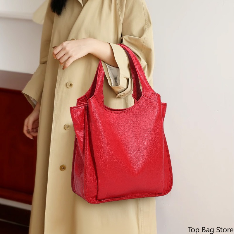 Genuine Leather Shoulder Tote  - đánh giá và giá Luxury Bags Quiet