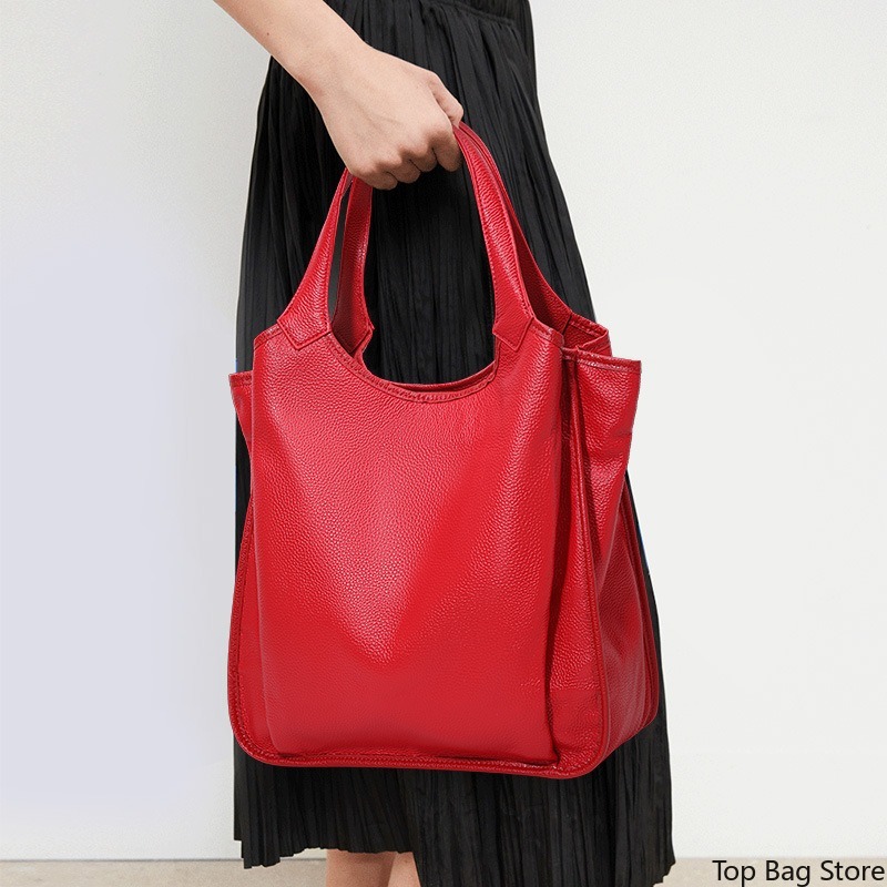 Genuine Leather Shoulder Tote  - đánh giá và giá Luxury Bags Quiet
