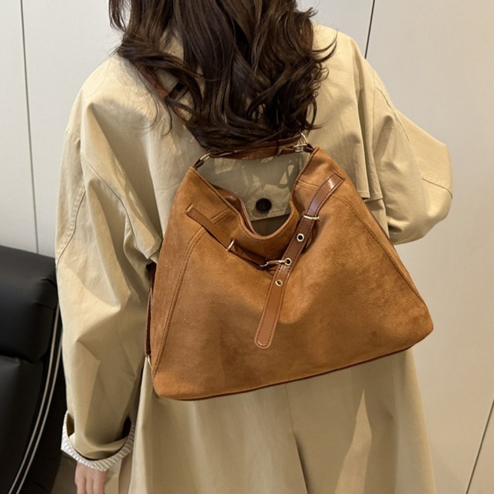 Trendy Large Capacity Suede To - đánh giá và giá Bucket Bag Suede
