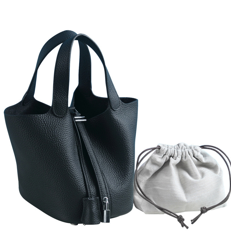 2023 New Contrast Color Cowhid - đánh giá và giá Bucket Bag Suede