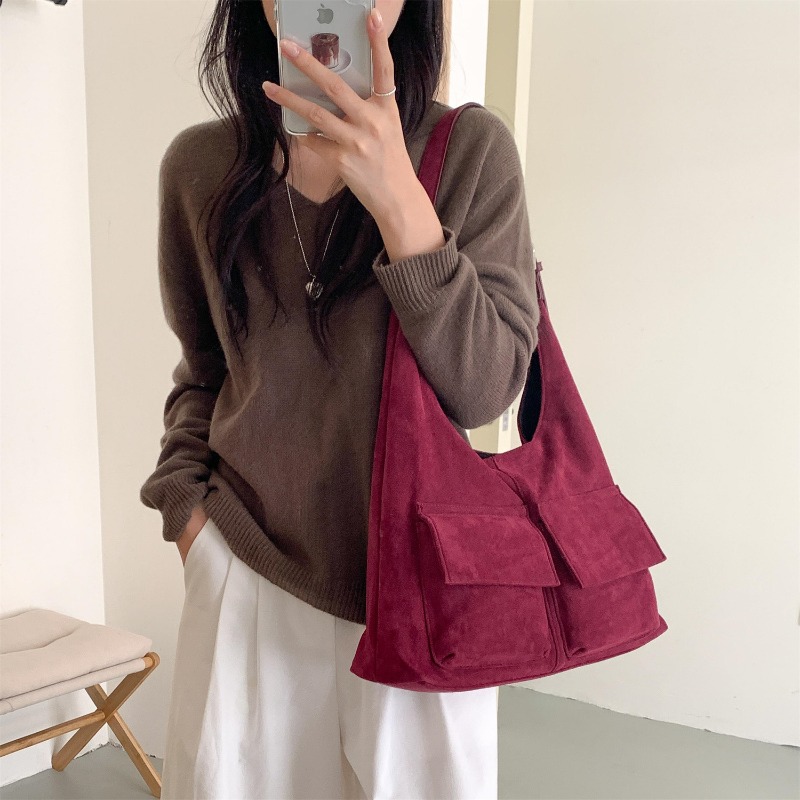 New Frosted Faux Suede Tote Ba - đánh giá và giá Bucket Bag Suede