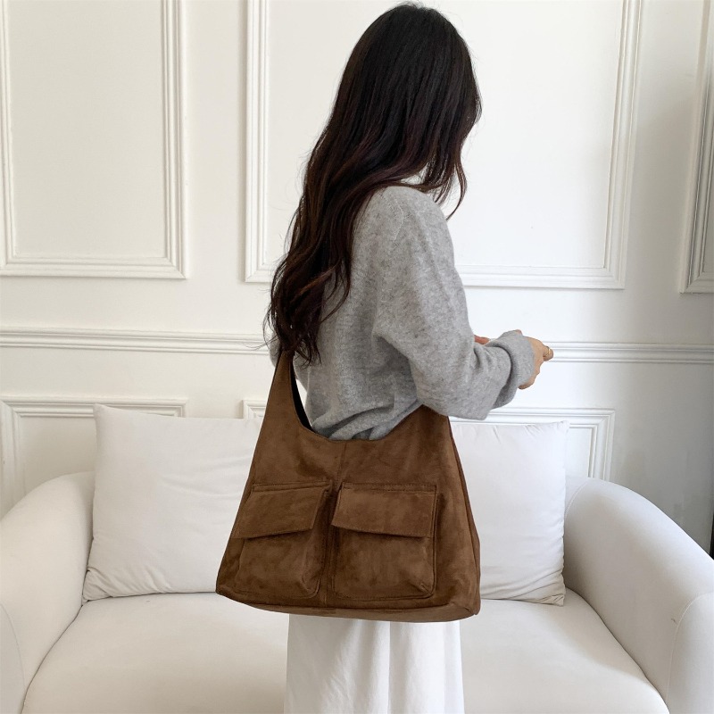 New Frosted Faux Suede Tote Ba - đánh giá và giá Bucket Bag Suede