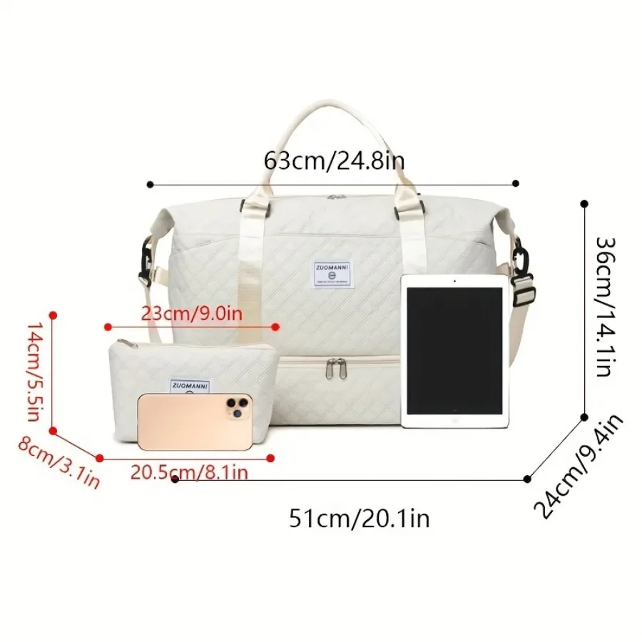 2pcs Set Large Capacity Travel - đánh giá và giá Weekender Bag Duffle