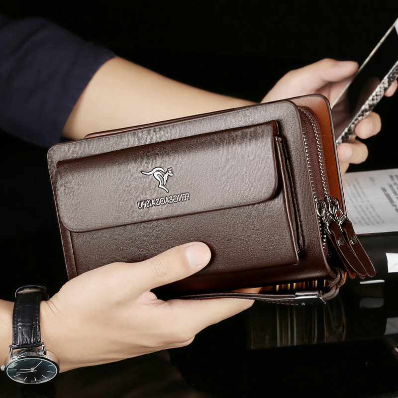 Fashion Men's Wallets Brand La - đánh giá và giá Wristlet Wallet Zipper