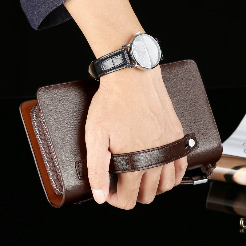 Fashion Men's Wallets Brand La - đánh giá và giá Wristlet Wallet Zipper